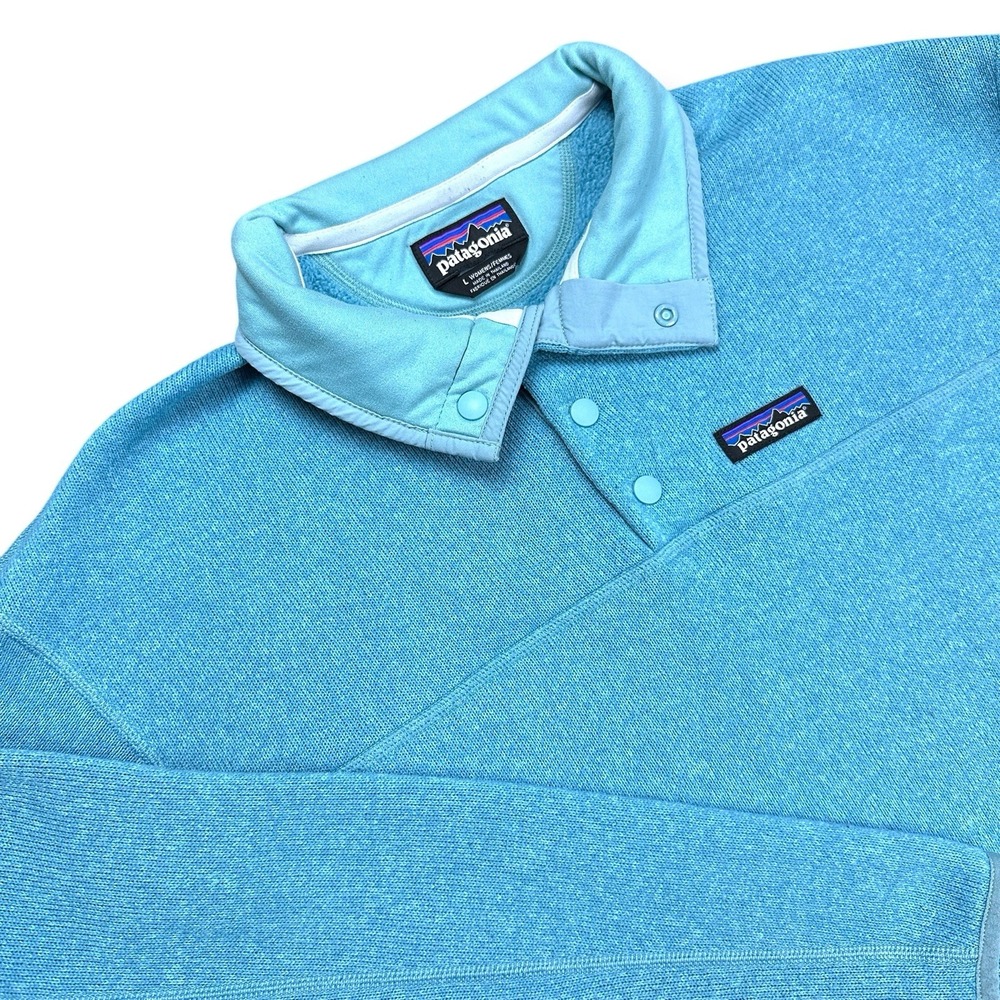 Patagonia Women's Large Lightweight Better Sweater Marsupial Pullover Dam Blue